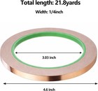 2 Rolls Copper Foil Tape  1 4 Inch X 21 8 Yards Double-sided Conductive Adhesive