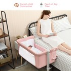 Portable Baby Bed Side Sleeper Infant Travel Bassinet Crib W carrying Bag Pink