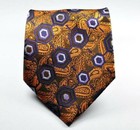 Classic Geometric Paisley Gold Purple Jacquard Woven 100  Silk Men s Tie Necktie