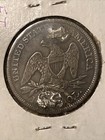 1871 50c Seated Liberty Half Dollar Love Token Pin