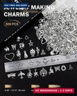 300 Pcs Wholesale Bulk Lots Jewelry Making Charms Mixed Smooth Tibetan Silver Al