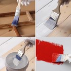 Bates- Paint Brushes 6 Pack Treated Wood Handle Paint Brushes For Walls   