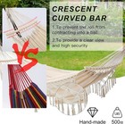 Hammock Hanging Swing Double Max 500lbs Macrame For Beige Without Stand 
