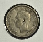 1947 Canadian 25 Cent 80  Silver Coin  