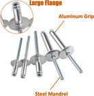 50pcs 3 16  X 1 2  Large Flange Aluminum Blind Rivets  4 8 X 12mm Pop