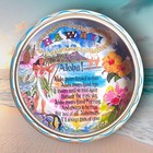 Vintage Ken Haag Hawaii Tin Bowl Hula Aloha Tiki Bar Decor 10in Signed Beach 