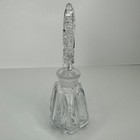 Vintage Clear Glass Perfume Bottle With Large Intricate Stopper Antique Vanity