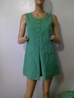 Vtg Girl Scout Uniform Jumper Dress W Plaid Blouse   Scarf  Yth  4 Or Adult- Xs