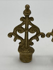 Set Of 4 Cast Brass 3 1 2    Gold Curtain Rod Finial