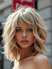  New Fashion Gorgeous Women s Golden Blonde Wigs 12 In