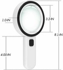 30x Extra Large Handheld Magnifier With 12 Bright Led Lights Jewelry Bench Tool