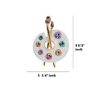 Palette Artist Brushes Crystal Rhinestone Brooch Pin Pendant And Gold Bag