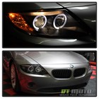 2003-2008 Bmw Z4 Black Led Halo  hid Version  Projector Headlights Headlamps Set