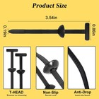150pcs Nylon Universal Cable Tie Buckle  Zipper Clips For Car  T Zip Black 