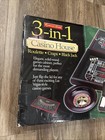 Excalibur 3 In 1 Casino House Game Roulette Wheel  Blackjack  Craps Tables