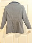 Alpine Swiss Women s Dark Gray Pea Coat  Size M wool Blend  Lined  Belted