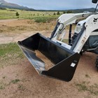 Titan Attachments 72  Skid Steer Dirt Bucket V2  1 8  Thick Structural Steel