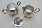 Cream And Sugar Set Oneida Ol Vintage Silver Plated 