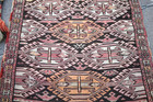Fabulous Antique Caucasian Rug 23  x67   Collector Item Shahsevan Saddlebag Rug