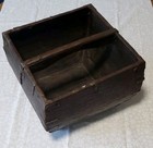  1 Antique Primitive Chinese Wood Iron Rice Grain Harvest Basket Bucket