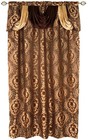 Lana Luxury Jacquard Curtain Panel With Attached Waterfall Valance Size 54 By   