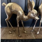 Vintage Mcm Brass Deer Set 29  Extra Large
