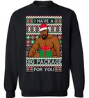Unisex Ugly Christmas Sweater Funny Womens Mens X Mas Party Sweatshirt Black