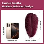 20pcs Natural Burgundy Ostrich Feathers 10-12 Inch  25-30cm  Bulk Feathers For H