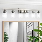 Bathroom Vanity Light  6-light Nickel Modern Matte Wall Sconce Lighting With 