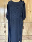 Silverts Adaptive Clothing Nightgown Xl  Navy  Open Back  Shoulder Snaps  Pocket