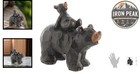 Resin Bear Figurine Hand-carved Wood Look Black Cub 6-inch Home Decor