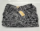 Michael Kors Women s Off-the-shoulder Long Sleeve Top  White black  Size 2x