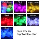 20 Led Red Valentine Twinkle Star Baby Nursery Light  Baby Kid Room Decor  Night