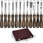 12-piece Wood Chisel Set With Wooden Case For Carving  Beginners   Pros