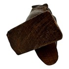 Vintage 70s Hand-carved Ironwood Horned Owl Figurine Wooden Mid-century 4  Mcm