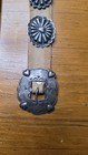 Antique 1920 s Fred Harvey Era Navajo Hand Made Silver Concho Belt With Hearts