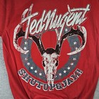 Ted Nugent 2014 Shut Up   Jam Tour T Shirt Mens Medium Red Rock Music Band Tee