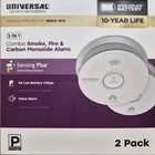 Usi 2-pack 10-year Battery Combination Smoke And Carbon Monoxide Detector  New