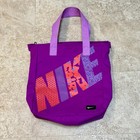 Nike Rowena Purple Orange Big Logo Tote Athletic Gym Bag 