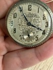 Antique 1939 Gruen Men s Pocket Watch Running White Gold Filled Case
