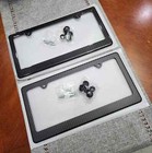 1pc - Vacuum Infused 100  Real Carbon Fiber License Plate Frames Gloss Carbon