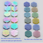 100 Pcs Hexagon Iridescence Stained Glass Pieces Mosaics Tiles For Crafts Bulk  