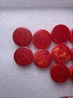 Vintage Bakelite Backgammon Marbled Red  13  Butterscotch  15   Dice     64    Die