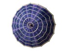 Antique Art Deco Purple Gold Embroidered Parasol Umbrella Bakelite Handle