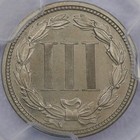 1870 Proof Three Cent Nickel - Pcgs Unc Details Altered Surface