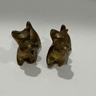 Set Of 2 Vintage Scottie westie Terrier Dog Brass Miniature Figurines