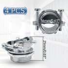 Bonsicoky 4 Pcs 1 2 Inch Clamp Type Cable Connectors - Zinc 1 2   Silver