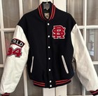 The Rolling Stones Vintage    94 Varsity Jacket Brockum Voodoo Tour Wool Leather M