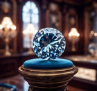 Finest Loose Lab-grown Diamond Round Cut 6 Ct Natural Blue Color Vvs1 Certified