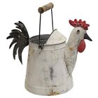 New Farmhouse Chic Rooster Watering Can Aged Vtg Look Cottage 10 hx12 wx6 d